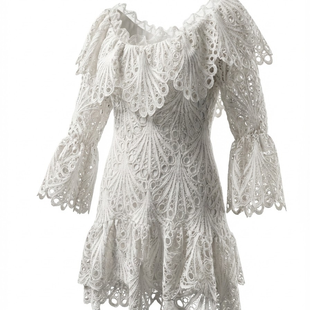Elegant Off-Shoulder Lace Dress - Picture 3 of 4